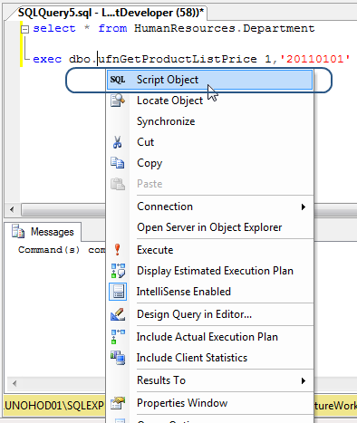 Script object